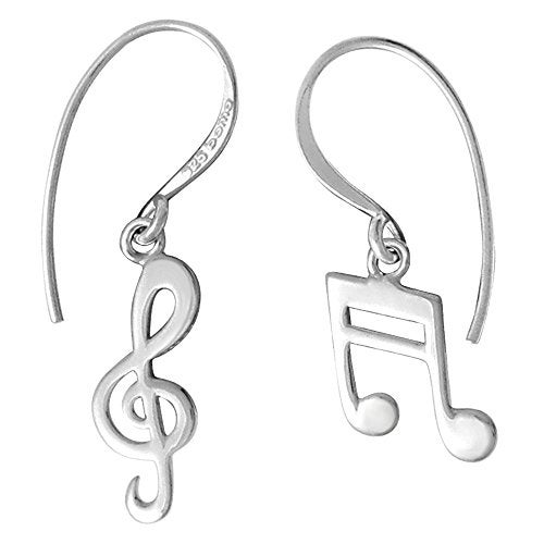 Boma Jewelry Sterling Silver Music Note & Treble Clef Earrings - Image 1