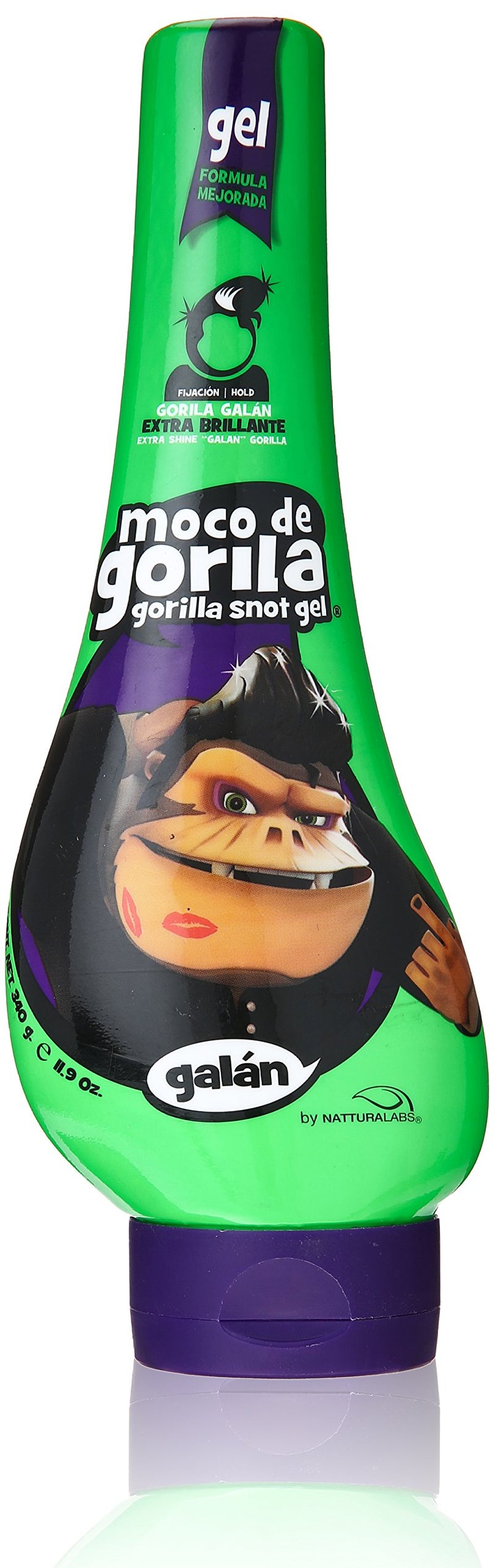Moco de Gorila جل شعر موكو دي غوريلا غالان جل تصفيف الشعر اللامع الإضافي لحبس طويل الأمد جل غوريلا سنوت هو جل الشعر النهائي لإضفاء اللمعان على أي تسريحة شعر 119 أونصة زجاجة سكويز - Image 3