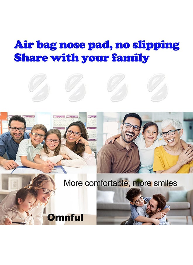 Depend - 20 Pairs Eyeglass Nose Pads, Soft Silicone Adhesive Glasses, Anti-Slip Heighten Air Chamber Nose Pads, Design More Soft And Comfortable For Full Plastic Frames, Eyeglasses, Sunglasses - Image 1