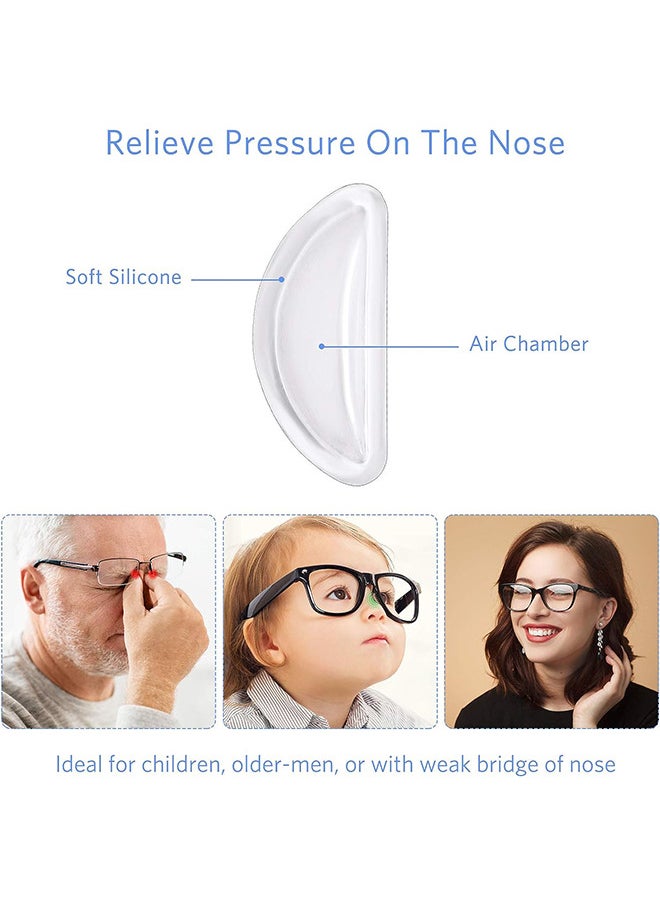 Depend 20 Pairs Eyeglass Nose Pads, Soft Silicone Adhesive Glasses, Anti-Slip Heighten Air Chamber Nose Pads, Design More Soft And Comfortable For Full Plastic Frames, Eyeglasses, Sunglasses  - Image 2