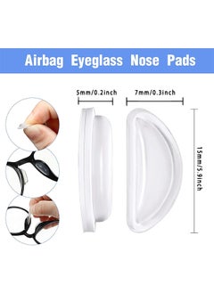 Depend 20 Pairs Eyeglass Nose Pads, Soft Silicone Adhesive Glasses, Anti-Slip Heighten Air Chamber Nose Pads, Design More Soft And Comfortable For Full Plastic Frames, Eyeglasses, Sunglasses  - Image 3