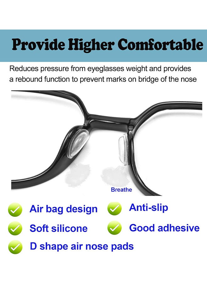 Depend 20 Pairs Eyeglass Nose Pads, Soft Silicone Adhesive Glasses, Anti-Slip Heighten Air Chamber Nose Pads, Design More Soft And Comfortable For Full Plastic Frames, Eyeglasses, Sunglasses  - Image 4