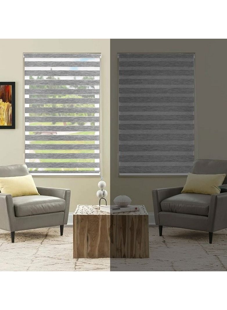 Home Gallery Zebra Blinds for Windows 200*200 cm gray - Image 2
