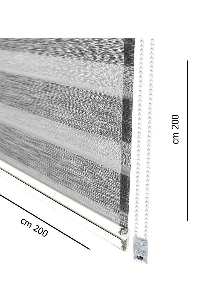 Home Gallery Zebra Blinds for Windows 200*200 cm gray - Image 4