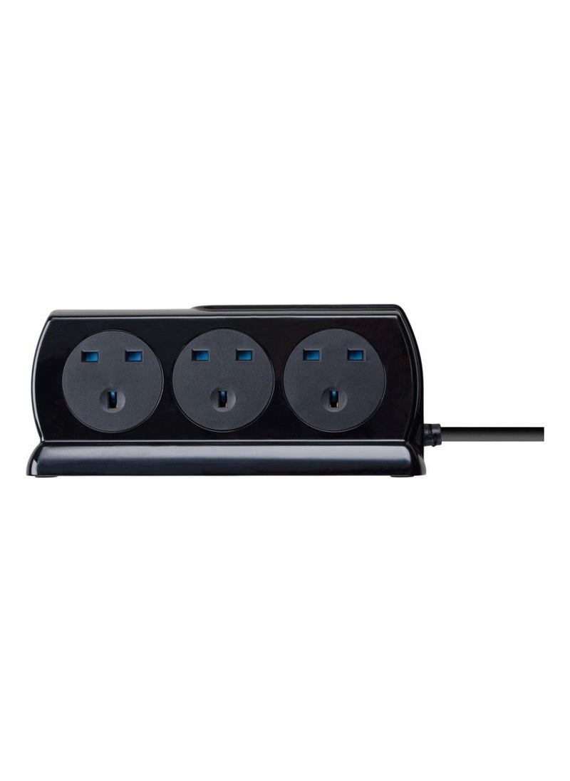 MASTERPLUG High Gloss USB Extension Lead 4 Meter 6 Sockets 2 USB Charging Ports Surge Protection SRGDUK64PB3  - Image 2