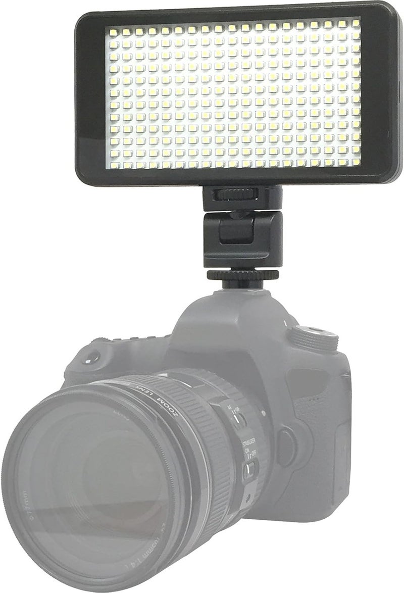 VidPro LED-230 Photo and Video Light Kit - On Camera Panel LED Light - Adjustable and Dimmable Light Fits Cameras Video Camcorders and DLSR w/Hot Shoe Includes Rechargeable Battery Diffuser and More - Image 4