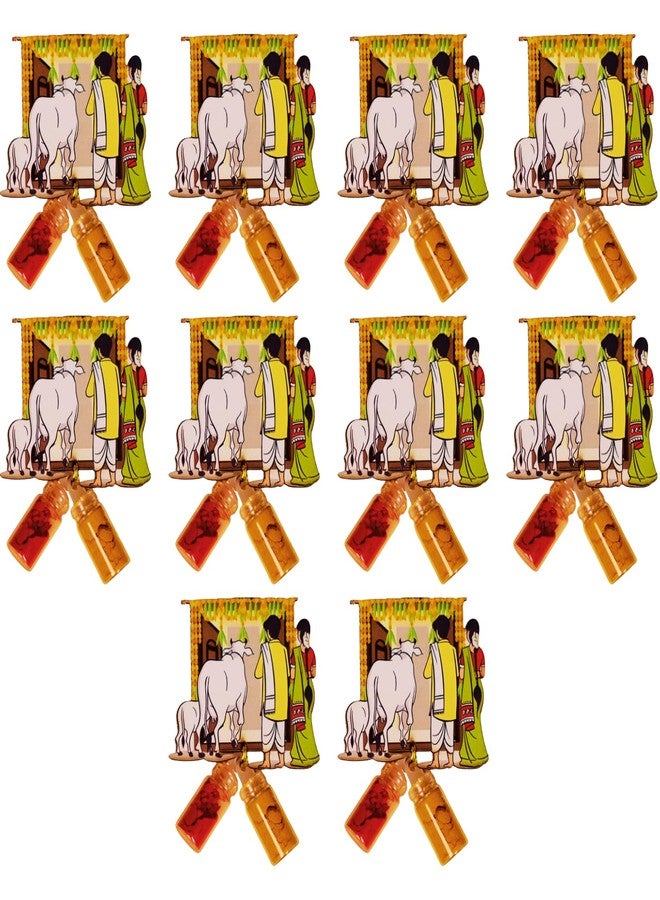 Sri Yagnaa - Houewarming MDF Pasupu Kumkum - Return Gifting Pasupu Kumkum - MDF Haldi Kumkum Gifting - Pasupu Kumkum for Thamboolam - MDF Pasupu Kumkum Return Gifting (Housewarming) - Image 1
