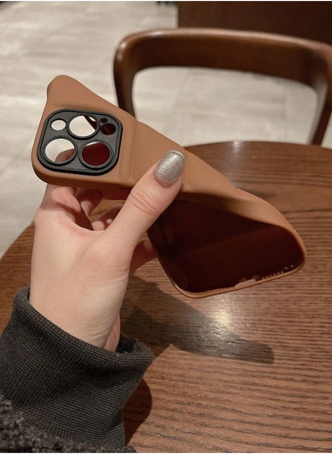 VR CREATIVE - Brown Puffer Jacket Case (Matte) for Apple Iphone 13 Pro Max - Image 1
