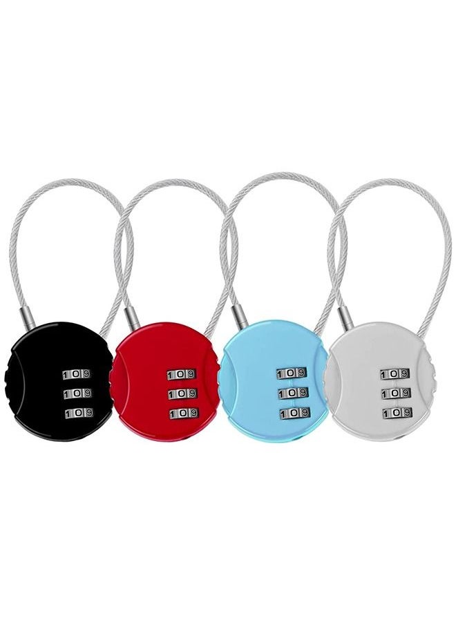 4 Pcs Combination Lock with Wire Rope Outdoor Waterproof Padlock - pzsku/Z6EDAE390E83B4CA1B409Z/45/_/1688011514/3acc91dd-bcd4-4c8c-93c1-d35f0d147df5