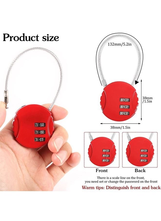 4 Pcs Combination Lock with Wire Rope Outdoor Waterproof Padlock - pzsku/Z6EDAE390E83B4CA1B409Z/45/_/1688011515/ba65bebb-e47b-4cec-873f-548cb8b35273