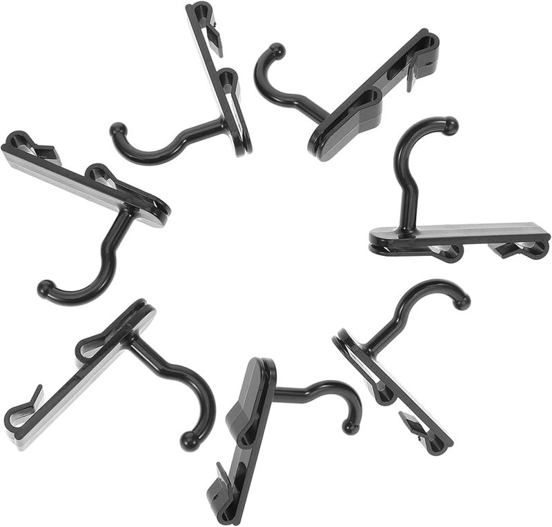 Uonlytech 24 قطعة من مجموعة الخطافات البلاستيكية المتينة لجدار الشبكة وسكة الصور وتعليق الأكاليل - Image 1
