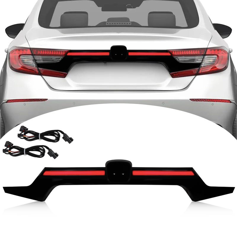 BINQIGOO Trunk Lid Third Brake Light Bar Assembly Turn Signal Aftermarket Tail Lamp Compatible with Honda Accord 10th 20182022 EX EXL Sport Hybrid Touring Model
