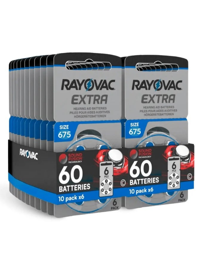 رايوفاك 120-Pieces Rayovac Extra (Size 675) Hearing Aid Batteries Zinc-Air 0% Mercury - Image 1