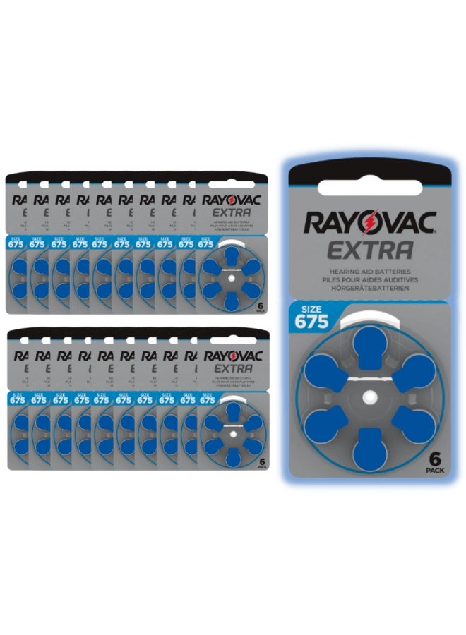 رايوفاك 120-Pieces Rayovac Extra (Size 675) Hearing Aid Batteries Zinc-Air 0% Mercury - Image 2