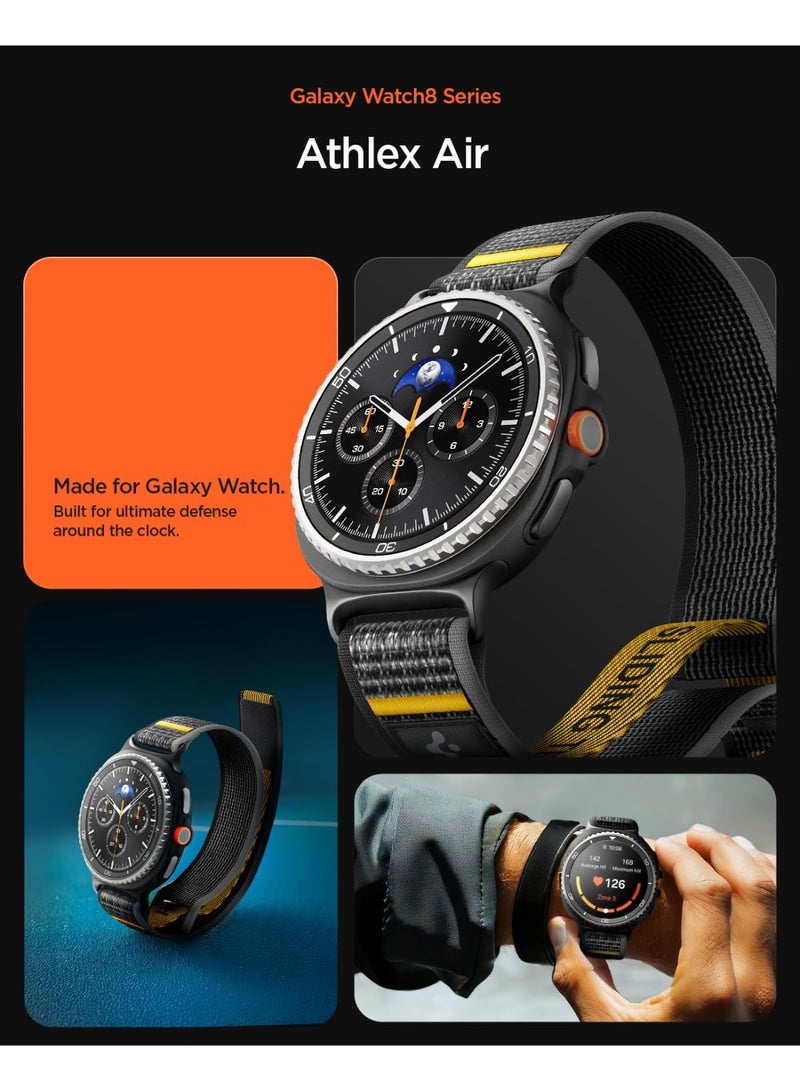 Spigen Athlex Air for Galaxy Watch 8 Band compatible with Samsung Galaxy Watch 8 Classic 46mm, Galaxy Watch8 44/40mm Adjustable Loop Band Strap - Active Black - Image 4