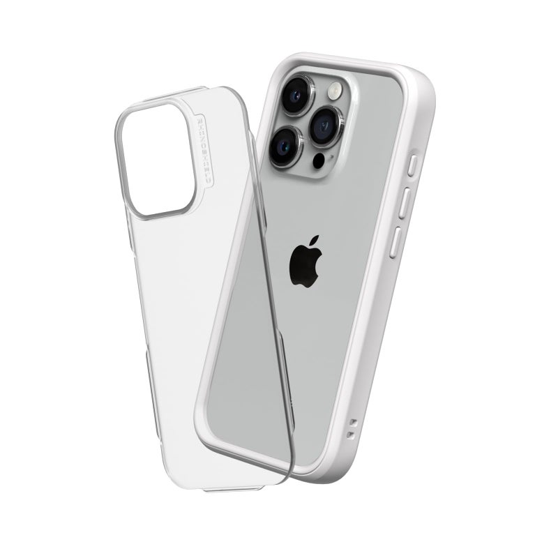 RhinoShield Modular Case Compatible with iPhone 15 Pro Mod NX Customizable Shock Absorbent Heavy Duty Protective Cover 35M 11ft Drop Protection White - Image 2
