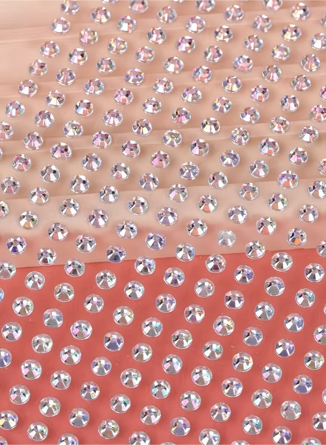aeen 450pcs Iridescent Rhinestone Stickers, 3D Face Gems for Women, Self-Adhesive Face and Body Jewels for Eyes, Hair, Makeup, Music Festivals, Parties and Holidays - Image 2