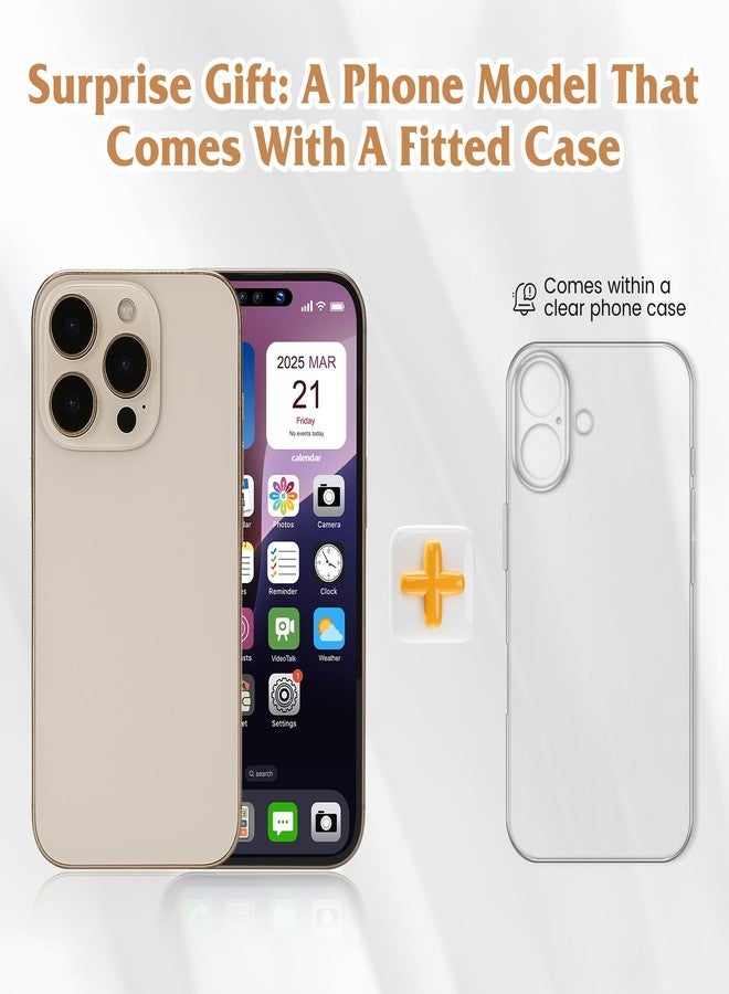 Mearar Dummy Fake Phone Model, Looks Like The Real Phone Compatible with Phone 16 Pro max, for Cell Phone Store Display or Send a Toy Phone 16 Promax for Kids (Gold Rainbow) - Image 4
