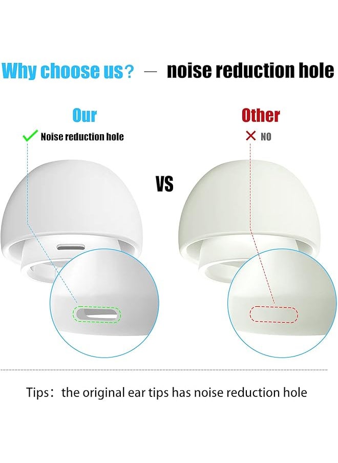 erorex - 3 Pairs Replacement Ear Tips For Airpods Pro And Airpods Pro 2Nd Generation With Noise Reduction Hole Silicone Ear Tips For Airpods Pro With Portable Storage Box And Fit In The Charging Case SML - Image 1