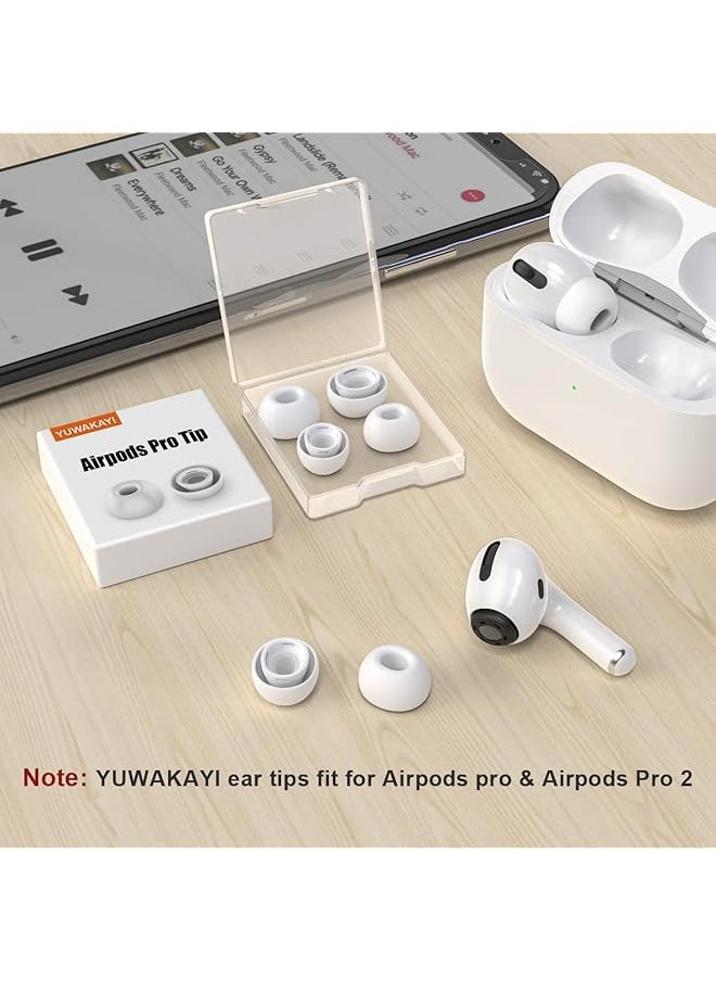 erorex - 3 Pairs Replacement Ear Tips For Airpods Pro And Airpods Pro 2Nd Generation With Noise Reduction Hole Silicone Ear Tips For Airpods Pro With Portable Storage Box And Fit In The Charging Case SML - Image 1