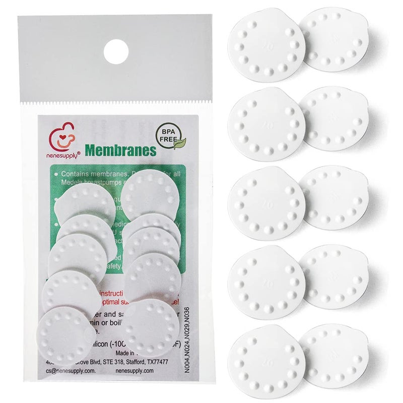 Nenesupply10 pc Membranes Compatible with Medela Valve and Nenesupply Valve Not Original Medela Membrane Compatible with Pump in Style Swing Symphony Harmony Breast Pump