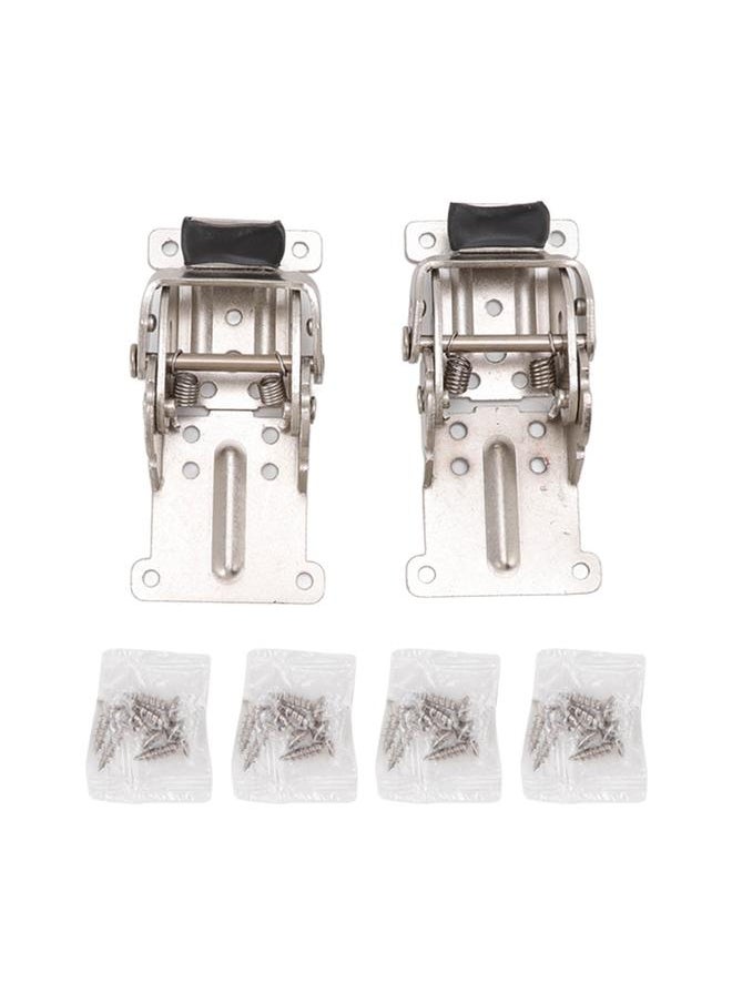 Thoraya 2Pcs Folding Hinges Zinc Alloy 180 Degree Self Locking Hinge Set Hardware for Cabinet Wardrobe Door Table  - Image 1