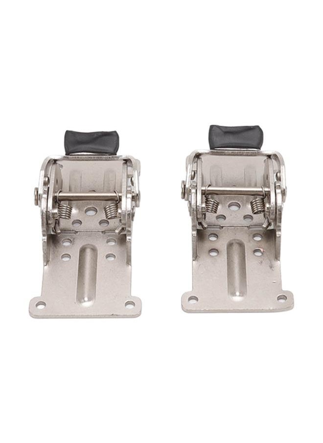 Thoraya 2Pcs Folding Hinges Zinc Alloy 180 Degree Self Locking Hinge Set Hardware for Cabinet Wardrobe Door Table  - Image 2