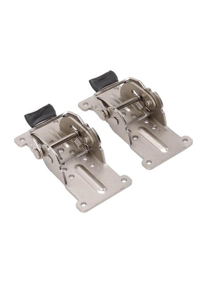 Thoraya 2Pcs Folding Hinges Zinc Alloy 180 Degree Self Locking Hinge Set Hardware for Cabinet Wardrobe Door Table  - Image 4