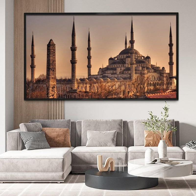 Marktna Islamic Painting Design Canvas Painting with Hollow Frame (120x80) 1 Piece - Image 1
