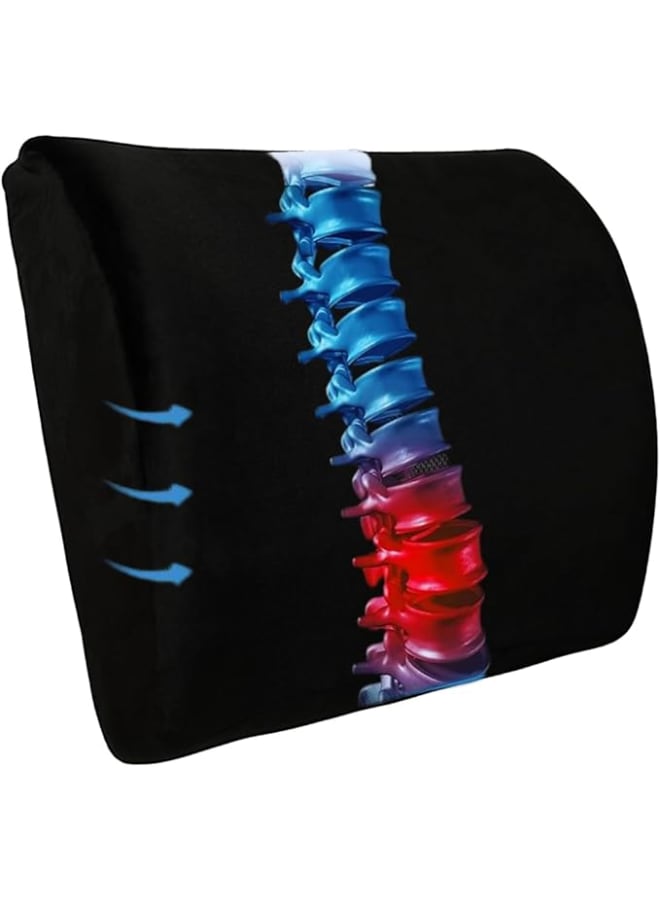 Lumbar Support Pillow for Office Chair and Car Seat, Memory Foam with Perfect Balance, Multi-Use Lumbar Support Cushion for Lower Back - Image 1