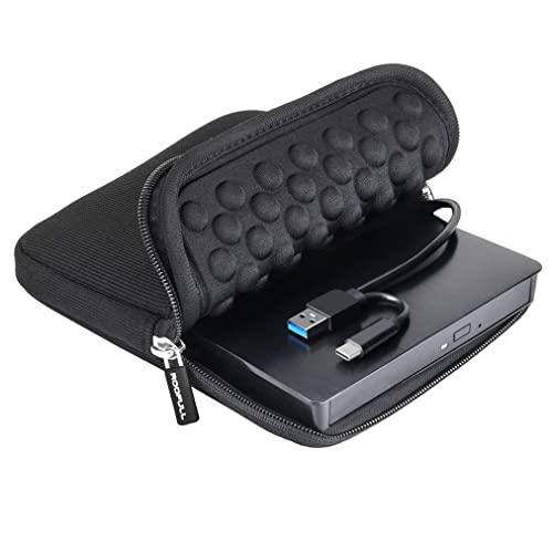 ROOFULL External CD DVD +/-RW Drive for Laptop Mac, USB 3.0 & USB-C CD DVD Disc Reader Writer Burner CD-ROM Portable DVD Player with Carrying Case for Windows 11/10 PC MacBook Pro Linux Computer - Image 1
