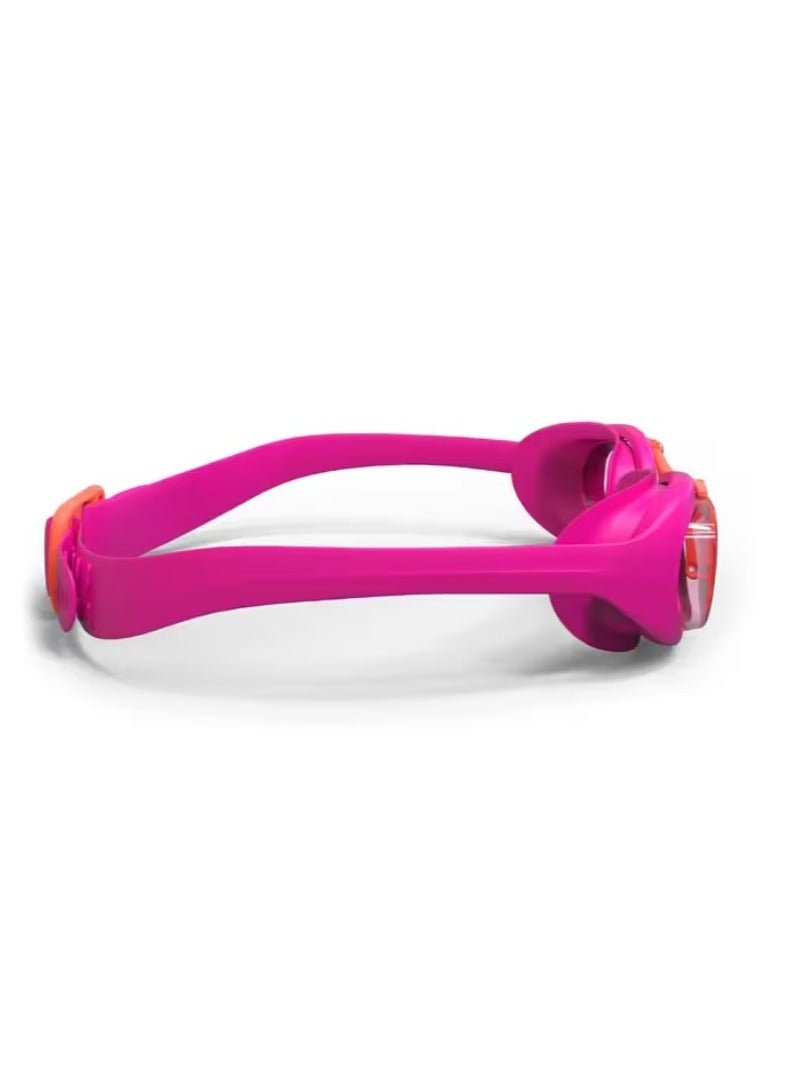 NABAIJI Kids' Swimming Goggles – Clear Lenses – Pink/Orange – Anti-Fog & UV Protection – Comfortable Leak-Proof Fit for Children - Image 2