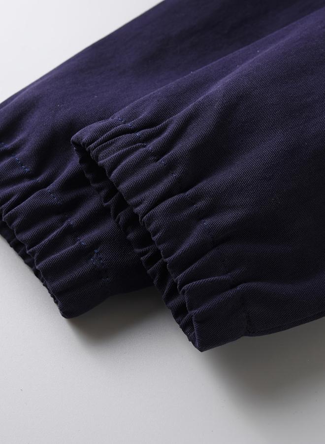 Take Two Boys Dark Blue Cotton Double-Breasted Coat - Image 4