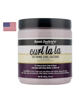 Aunt Jackie's Curl La La, Lightweight Curl Defining Custard, Enriched with Shea Butter & Olive Oil, Basic, 15 Ounce 426g
