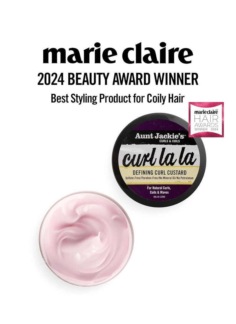 Aunt Jackie's - Aunt Jackie's Curl La La, Lightweight Curl Defining Custard, Enriched with Shea Butter & Olive Oil, Basic, 15 Ounce 426g - Image 1