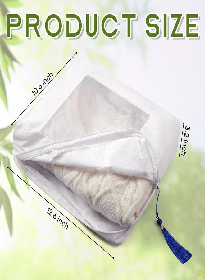 GliCraft 2 Pcs Cashmere Protection Pouch Wool Cotton Sweater Storage Bag Breathable Washable Cotton Bag for Woolen Cashmere Sweaters Storage, Cashmere, Merino Wool, and More - Image 2