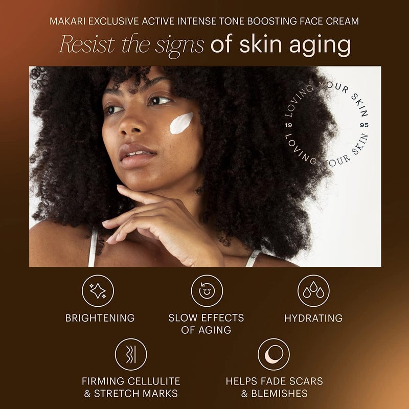 MAKARI Exclusive Active Intense Tone Boosting Face Cream (1.7 oz) | Skin-Brightening Facial Cream | Moisturizes and Softens | Smoothens Fine Lines & Wrinkles | For Dry, Normal, and Maturing Skin - Image 3