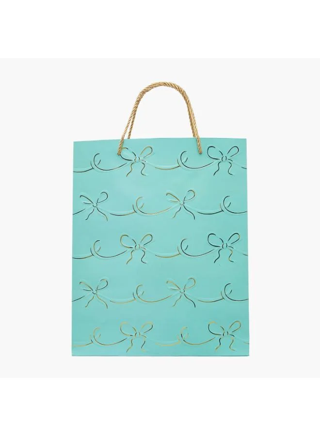 فايندز Findz Bow Print Paper Gift Bag - Medium