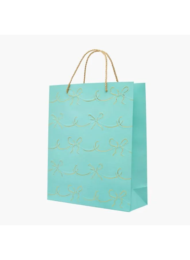 فايندز Findz Bow Print Paper Gift Bag - Medium