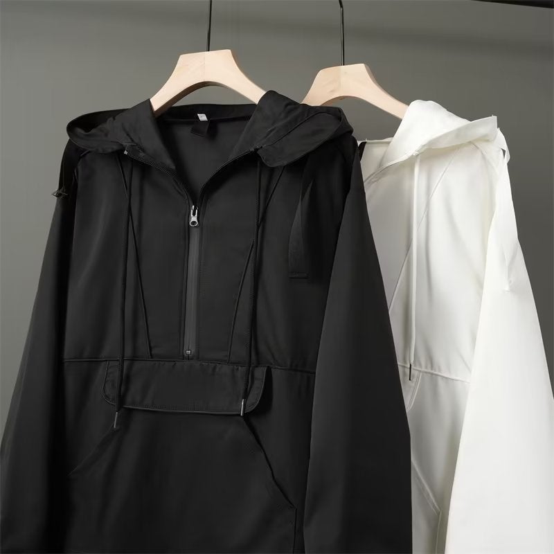 Fashionable Brand Outdoor Casual Sports Hooded Jacket Men'S Loose American High Street Splicing Functional Jacket - Image 3