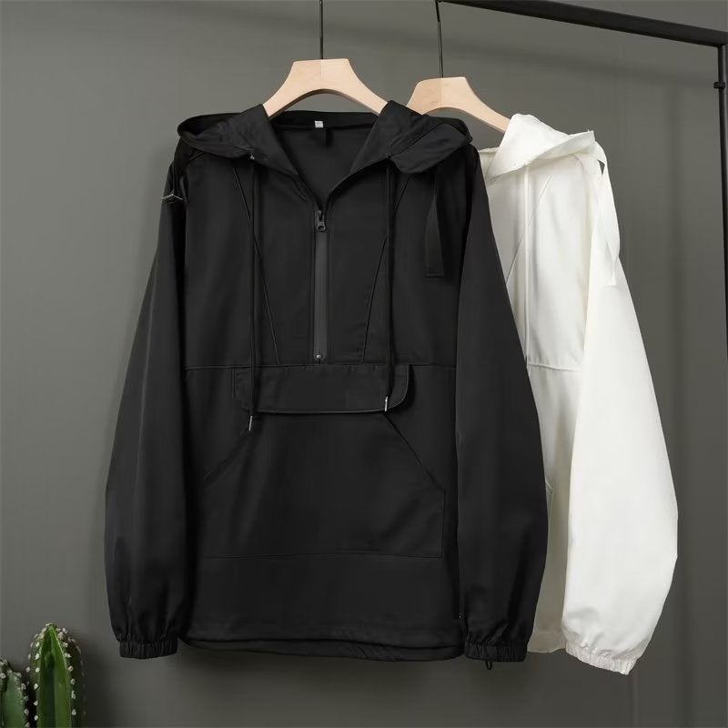 Fashionable Brand Outdoor Casual Sports Hooded Jacket Men'S Loose American High Street Splicing Functional Jacket - Image 4