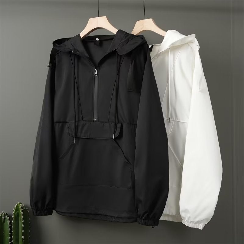 Fashionable Brand Outdoor Casual Sports Hooded Jacket Men'S Loose American High Street Splicing Functional Jacket - Image 2