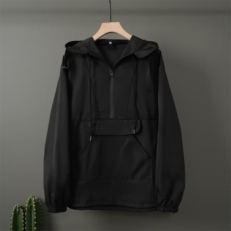 Fashionable Brand Outdoor Casual Sports Hooded Jacket Men'S Loose American High Street Splicing Functional Jacket - Image 1
