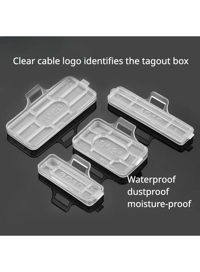 Model 3010 Waterproof Cable Identification Tagout Box 50pcs Durable Dustproof Moisture Proof Plastic Nameplate With Cable Tie Labels For Wire Management - Image 4