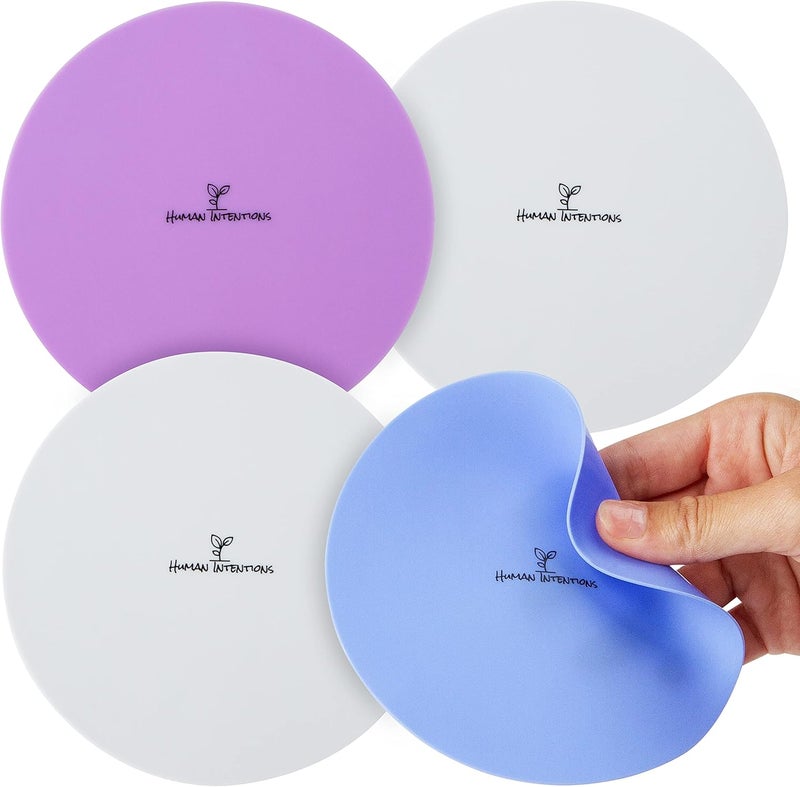 Human Intentions Jar Opener (4PK) - Rubber Jar Gripper for Weak Hands - Bottle Opener for Arthritic Hands - Jar/Lid Opener Gripper Pad - Non Tear - Coaster - Trivet - Image 1
