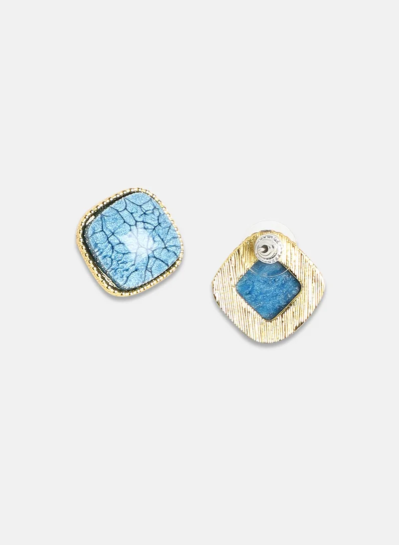 SOHI Veined Artificial Stud Earring Jewellery