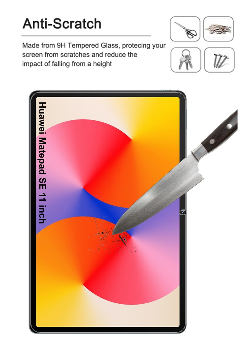 NAFCO - Pack of 2 Huawei Matepad SE 11 inch Tempered Glass Screen Protector – High Transparency, Delicate Touch, Anti-Explosion, Smooth Arc Edges, Easy Installation, Screen Protector for Huawei Matepad SE 11 inch - Image 1