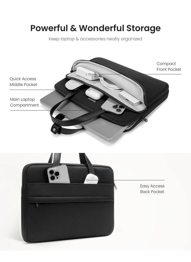 Tomtoc tomtoc Protective Laptop Shoulder Bag for 13-inch MacBook Air/Pro, 14-inch MacBook Pro M2/M1 Pro/Max A2779 A2442 2023-2021, Water-Resistant Laptop Carrying Case for 12.9 iPad Pro with Keyboard Case  - Image 2