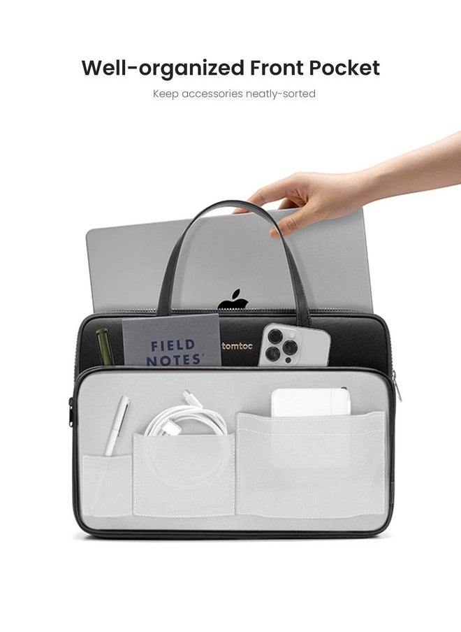 Tomtoc tomtoc Protective Laptop Shoulder Bag for 13-inch MacBook Air/Pro, 14-inch MacBook Pro M2/M1 Pro/Max A2779 A2442 2023-2021, Water-Resistant Laptop Carrying Case for 12.9 iPad Pro with Keyboard Case  - Image 3