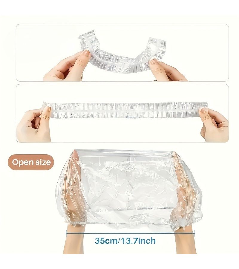 Transparent PVC Disposable Shoe Covers Ivory 150 Pieces One Bag Thickened Non Slip Anti Scratch Dirt Resistant Hygiene Protection For Home Hospital Laboratory Factory Workshop - Image 2